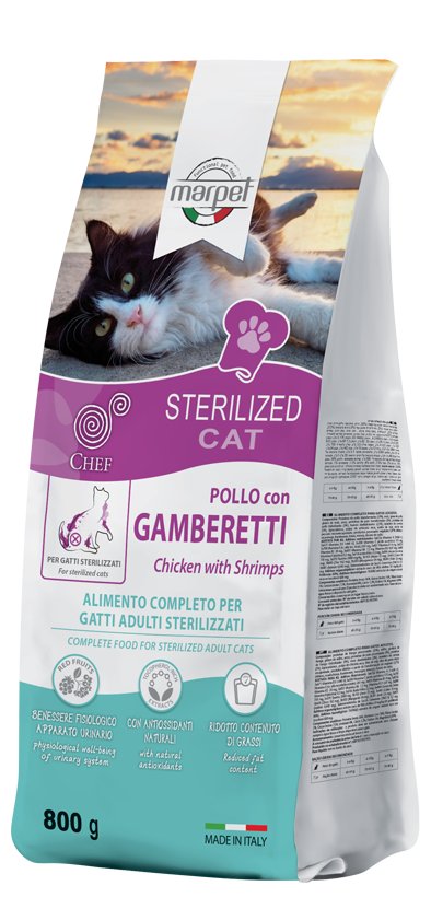 Gatto chef sterilized pollo gamberetti 800